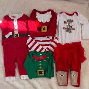 Festive Holiday Baby Set - Red, Green, White